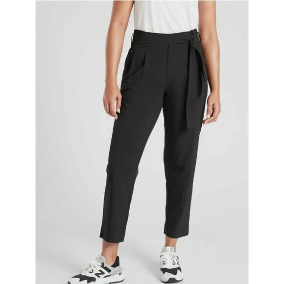 Athleta Skyline II Pant Ankle Jogger Active Pant Paperbag Size 6 Black - Picture 1 of 10